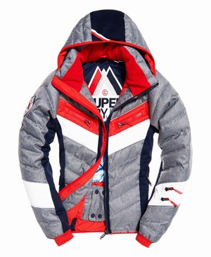 Superdry Scuba Slopestyle Hooded Fuji Férfi Kabát Sötétkék | MAHIG1978